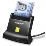 Cititor electronic carti de identitate si carduri, conectare USB, AXAGON CRE-SM4N, USB-A, NEGRU